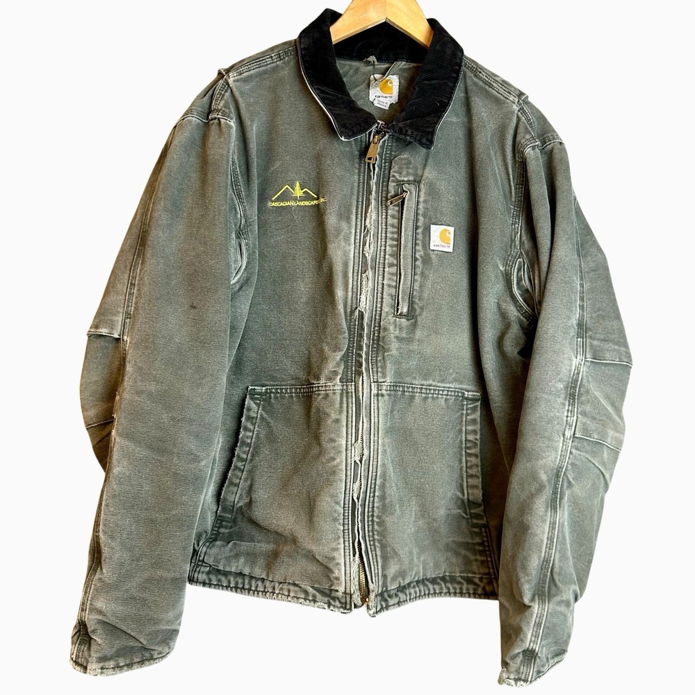 Carhartt Full Swing Jacket Coat Men's Size Large Green Moss Chore Work Wear
